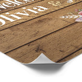 Boho Rustic Wedding Sign Poster (Hoek)
