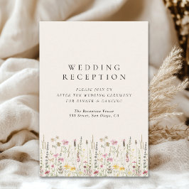 Boho Rustic Wedding with Wildflowers Informatiekaartje