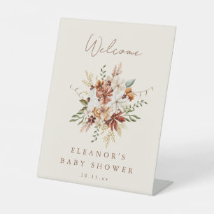 Boho Rustic Weide Bloemen Bruids Bruiloft Feest We Reclamebord Met Voetstuk