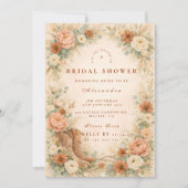 Boho Rustic Western Bruiloftsfeest Kaart (Voorkant)