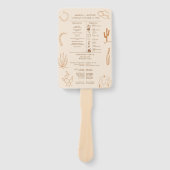Boho Rustic Western Cowboy Huwelijksinfographic Handwaaier (Voorkant)