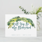 Boho Rustic Wil je mijn bruidsmeisje zijn Kaart (Staand voorkant)