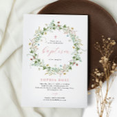 Boho Rustic Wildbloemen Baptisme Uitnodiging