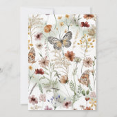 Boho Rustic Wildflower Bloemen Baby Verjaardag Kaart (Achterkant)