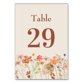 Boho Rustic Wildflower Bloemen Beige Huwelijk Kaart (Voorkant)