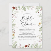 Boho Rustic Wildflower Bridal Shower Kaart (Voorkant)