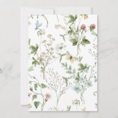 Boho Rustic Wildflower First Heilige Communie Kaart (Achterkant)