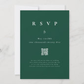 Boho Rustic Wildflower Green Wedding Kaart (Achterkant)