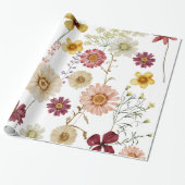 Boho Rustic Wildflower inpakpapier (Uitgerold)