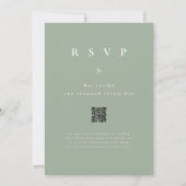 Boho Rustic Wildflower Sage Green Wedding Kaart (Achterkant)