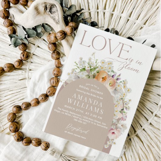 Boho Rustic Wildflower Spring Vrijgezellenfeest Kaart