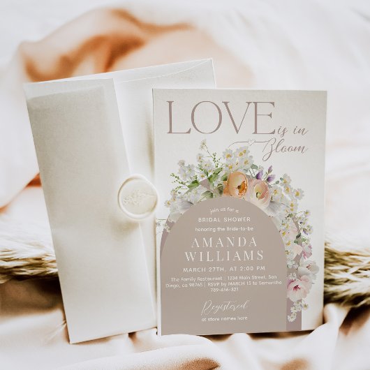 Boho Rustic Wildflower Spring Vrijgezellenfeest Kaart