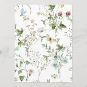 Boho Rustic Wildflower Wedding Menu (Achterkant)