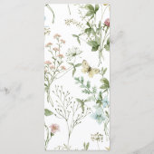 Boho Rustic Wildflower Wedding Menu (Achterkant)