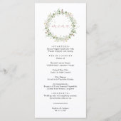 Boho Rustic Wildflower Wedding Menu (Voorkant)