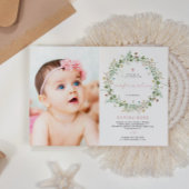 Boho Rustic Wildflowers Fotobevestiging Kaart