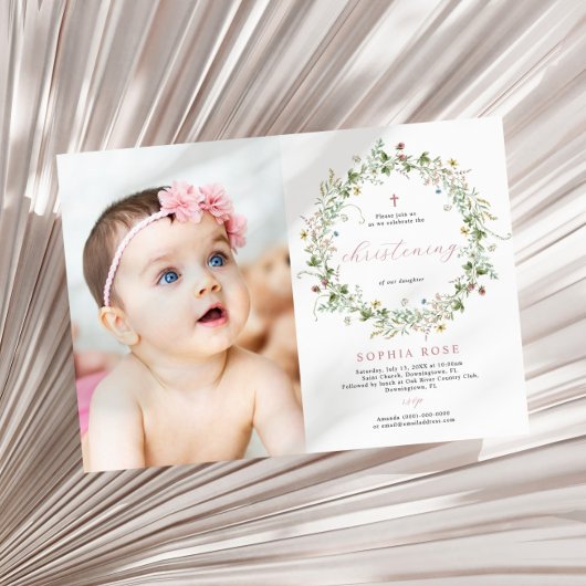 Boho Rustic Wildflowers Fotodoop Kaart