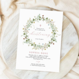 Boho Rustic Wildflowers Uitnodiging