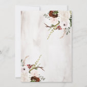 Boho Rustic Wood & Floral Arch Canopy Wedding Kaart (Achterkant)