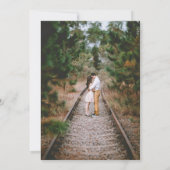 Boho Rustic Wood Greenery Wedding Invitation Kaart (Achterkant)