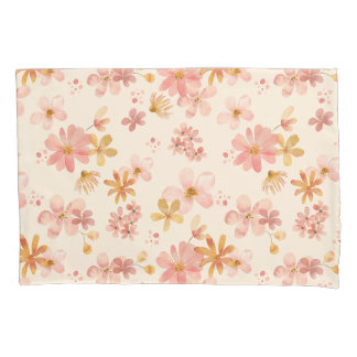 Boho rustiek aards botanisch bloempatroon kussensloop