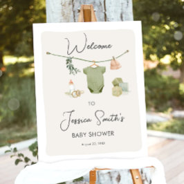 Boho rustiek Baby shower Boy Neutral Welkom Poster