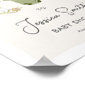 Boho rustiek Baby shower Boy Neutral Welkom Poster (Hoek)