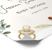 Boho rustiek Baby shower Boy Neutral Welkom Poster (Hoek)