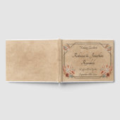 Boho rustiek Bloemen Bruiloft Gastenboek (Volledig)