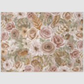 Boho rustiek Bloemen Decoupage Tissue Papier (Voorkant)