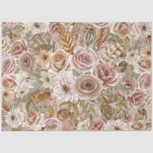Boho rustiek Bloemen Decoupage Tissue Papier