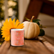 Boho rustiek bloempatroon waterverf sinaasappel