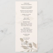 Boho rustiek Blooming Tuin Programma Bruiloft Programmakaart (Achterkant)