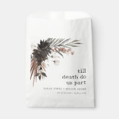 Boho rustiek Gotisch Roest Zwart Botanisch Bruilof Bedankzakje (Voorkant)