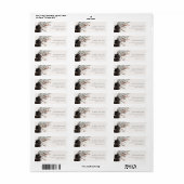 Boho rustiek Gotisch Roest Zwart Botanisch Bruilof Etiket (Full Sheet)