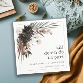 Boho rustiek Gotisch Roest Zwart Botanisch Bruilof Servet