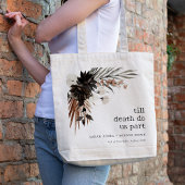 Boho rustiek Gotisch Roest Zwart Botanisch Bruilof Tote Bag
