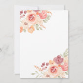 Boho rustiek herfst perzik blush qr code vrijgezel kaart (Achterkant)