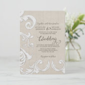 BOHO Rustiek Hout Op Kant Boheems Land Chic Kaart (Staand voorkant)