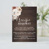 Boho rustiek Recept Aanvraag Vrijgezellenfeest Informatiekaartje (Staand voorkant)