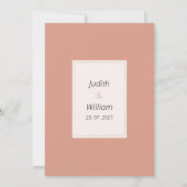 Boho rustiek roze koraal mauve ivoor floral RSVP Kaart (Achterkant)