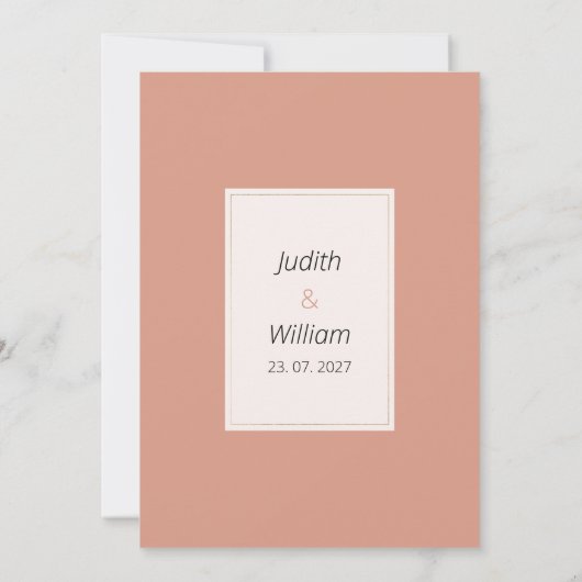 Boho rustiek roze koraal mauve ivoor floral RSVP Kaart (Achterkant)