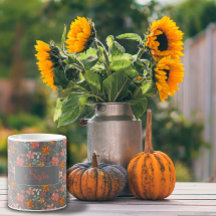 Boho rustiek sinaasappel waterverf bloempatroon gr