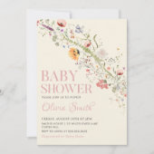 Boho rustiek Wildbloem Bloemen Baby shower Kaart (Voorkant)