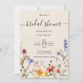 Boho rustiek wilde bloem vrijgezellenfeest kaart (Voorkant)