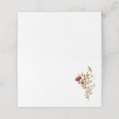 Boho Rustieke Aardse Natuur Botanische Bruidsdouch Plaatskaartje (Buitenkant ongevouwen)