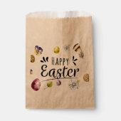 Boho rustieke aquarel kleurrijke Happy Easter Bedankzakje (Voorkant)