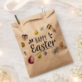 Boho rustieke aquarel kleurrijke Happy Easter Bedankzakje (Geknipt)