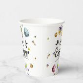 Boho rustieke aquarel kleurrijke Happy Easter Papieren Bekers (Rechts)