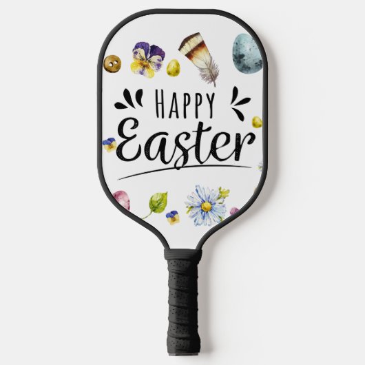 Boho rustieke aquarel kleurrijke Happy Easter Pickleball Paddle (Voorkant)